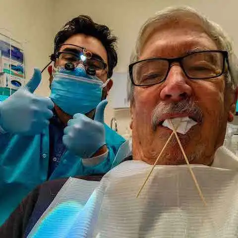 Patient receiving treatment